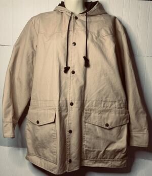 Hooded Canvas Jacket XS 46" Chest Oversize Saddlesmith Outfitters By Action USA